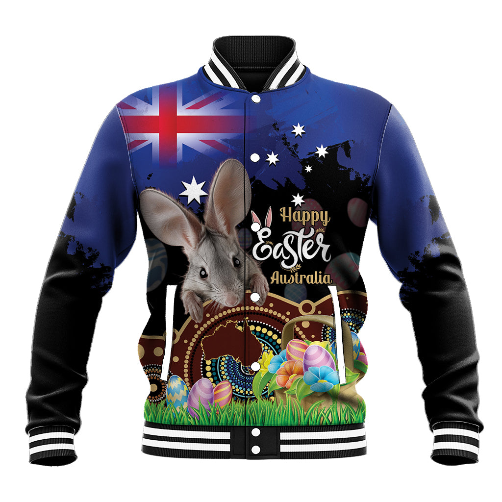 Personalised Australia Easter Day Baseball Jacket Aussie Bilby Aboriginal Art