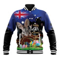Personalised Australia Easter Day Baseball Jacket Aussie Bilby Aboriginal Art