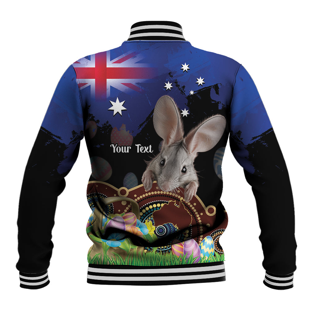 Personalised Australia Easter Day Baseball Jacket Aussie Bilby Aboriginal Art