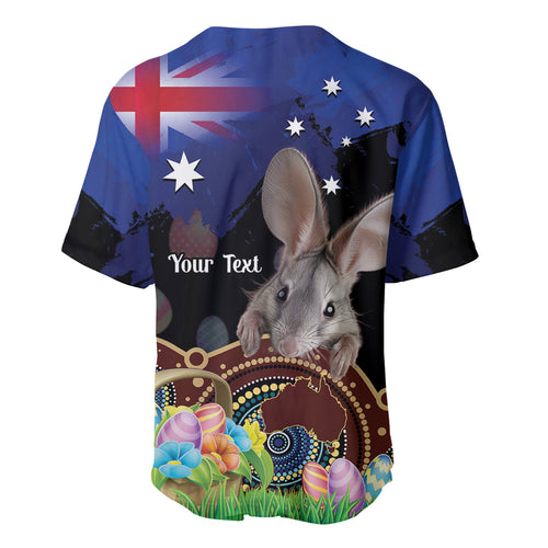 Personalised Australia Easter Day Baseball Jersey Aussie Bilby Aboriginal Art