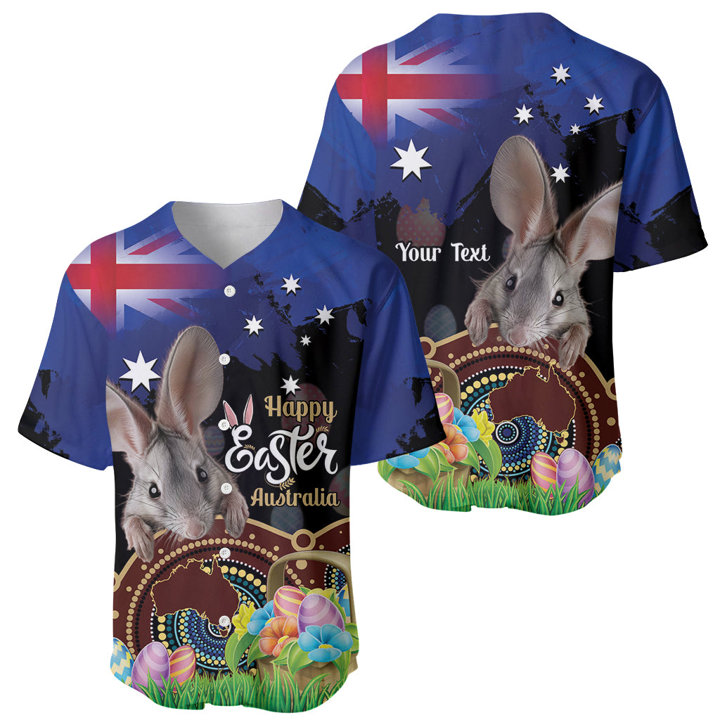 Personalised Australia Easter Day Baseball Jersey Aussie Bilby Aboriginal Art