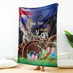 Personalised Australia Easter Day Blanket Aussie Bilby Aboriginal Art