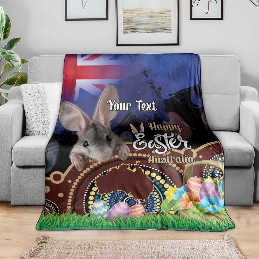 Personalised Australia Easter Day Blanket Aussie Bilby Aboriginal Art