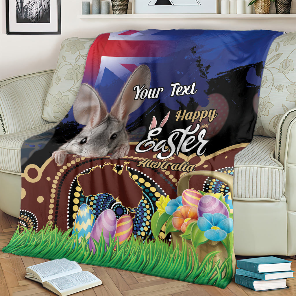 Personalised Australia Easter Day Blanket Aussie Bilby Aboriginal Art