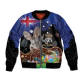 Personalised Australia Easter Day Bomber Jacket Aussie Bilby Aboriginal Art