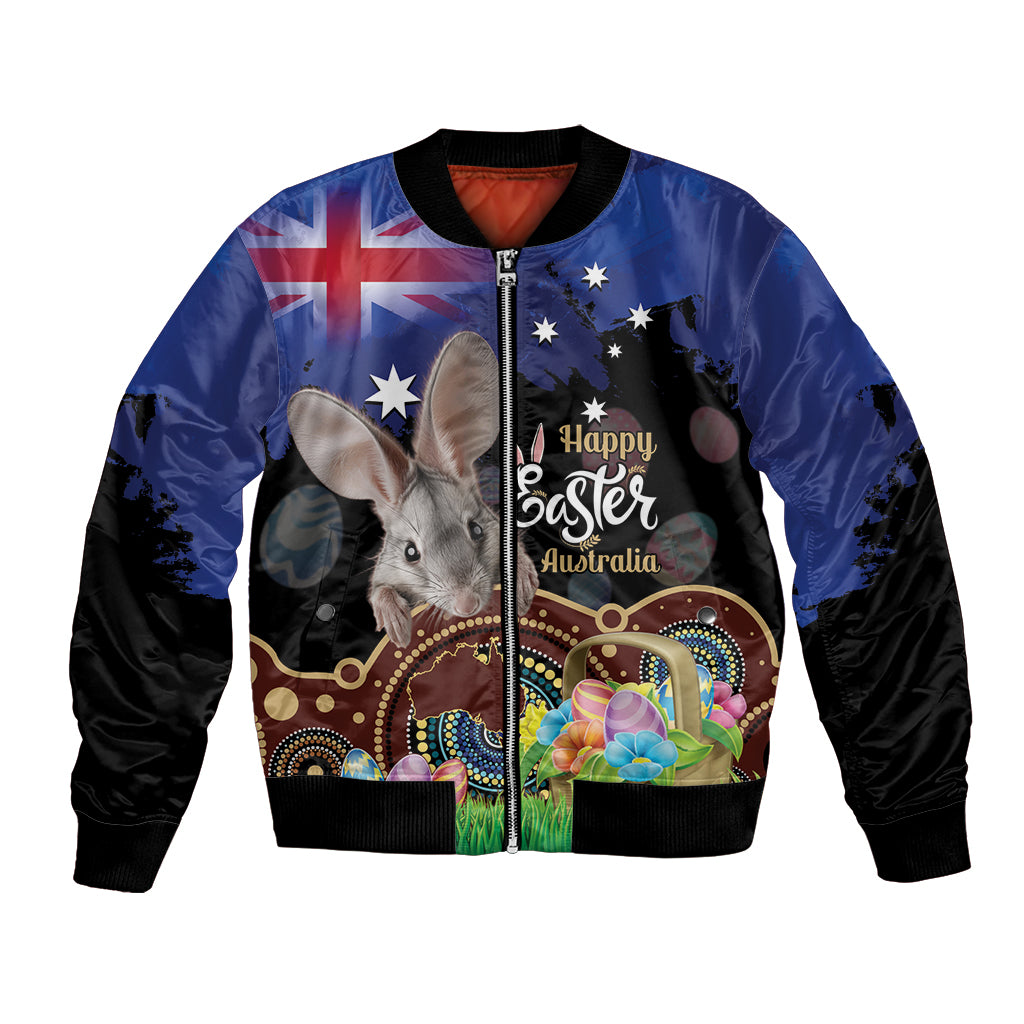 Personalised Australia Easter Day Bomber Jacket Aussie Bilby Aboriginal Art