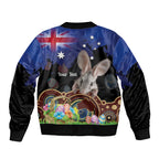 Personalised Australia Easter Day Bomber Jacket Aussie Bilby Aboriginal Art