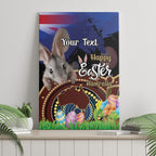 Personalised Australia Easter Day Canvas Wall Art Aussie Bilby Aboriginal Art