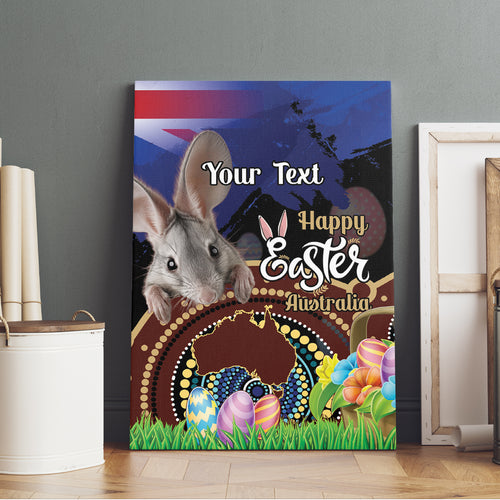 Personalised Australia Easter Day Canvas Wall Art Aussie Bilby Aboriginal Art