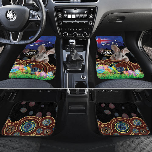 Personalised Australia Easter Day Car Mats Aussie Bilby Aboriginal Art