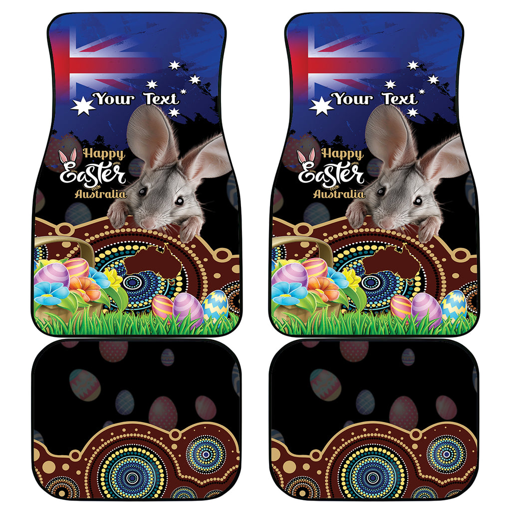 Personalised Australia Easter Day Car Mats Aussie Bilby Aboriginal Art