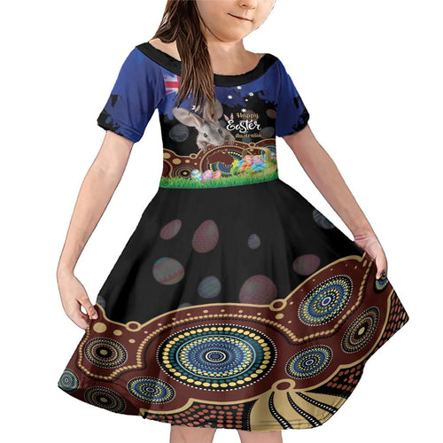 Personalised Australia Easter Day Family Matching Mermaid Dress and Hawaiian Shirt Aussie Bilby Aboriginal Art