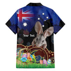 Personalised Australia Easter Day Family Matching Summer Maxi Dress and Hawaiian Shirt Aussie Bilby Aboriginal Art