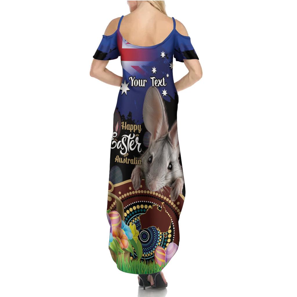 Personalised Australia Easter Day Family Matching Summer Maxi Dress and Hawaiian Shirt Aussie Bilby Aboriginal Art