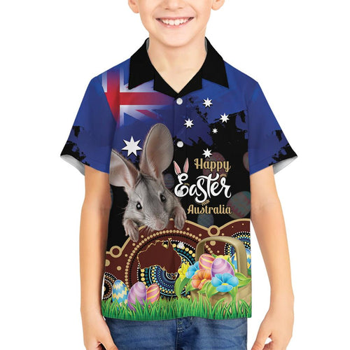 Personalised Australia Easter Day Family Matching Summer Maxi Dress and Hawaiian Shirt Aussie Bilby Aboriginal Art