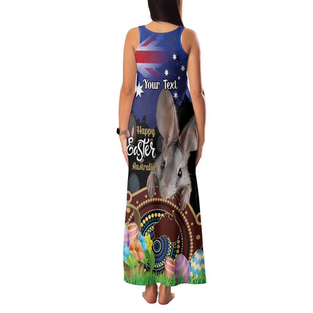 Personalised Australia Easter Day Family Matching Tank Maxi Dress and Hawaiian Shirt Aussie Bilby Aboriginal Art
