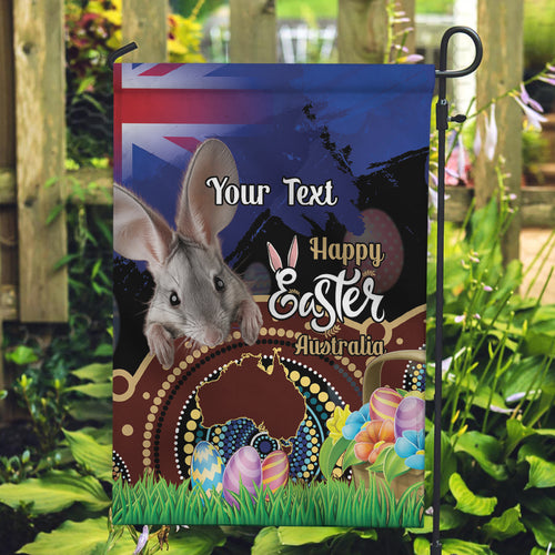 Personalised Australia Easter Day Garden Flag Aussie Bilby Aboriginal Art