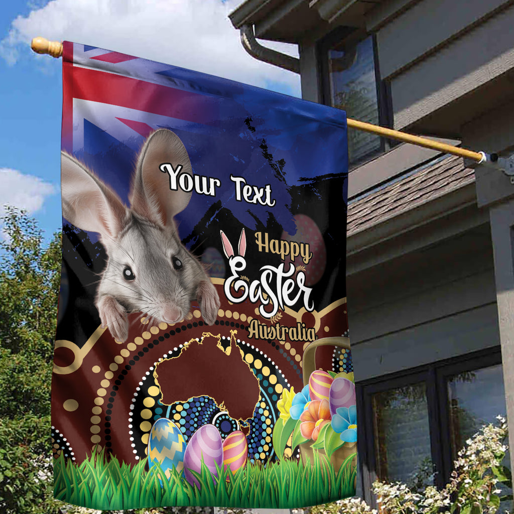 Personalised Australia Easter Day Garden Flag Aussie Bilby Aboriginal Art