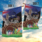 Personalised Australia Easter Day Garden Flag Aussie Bilby Aboriginal Art