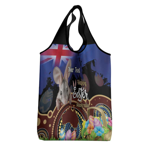 Personalised Australia Easter Day Grocery Bag Aussie Bilby Aboriginal Art