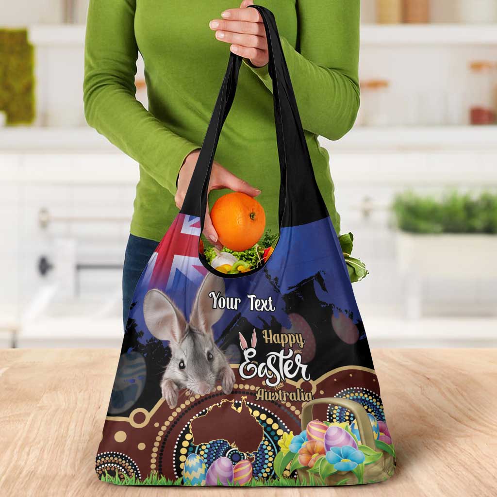 Personalised Australia Easter Day Grocery Bag Aussie Bilby Aboriginal Art