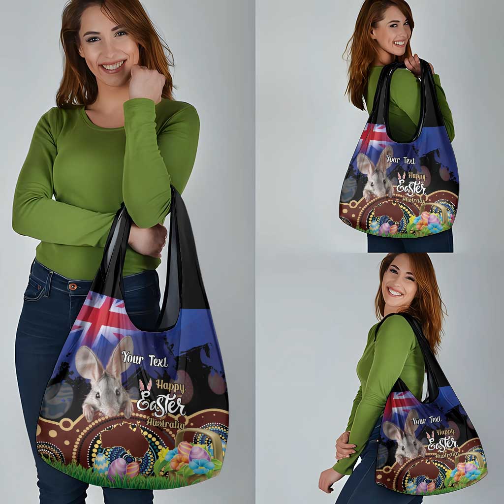 Personalised Australia Easter Day Grocery Bag Aussie Bilby Aboriginal Art