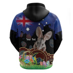 Personalised Australia Easter Day Hoodie Aussie Bilby Aboriginal Art