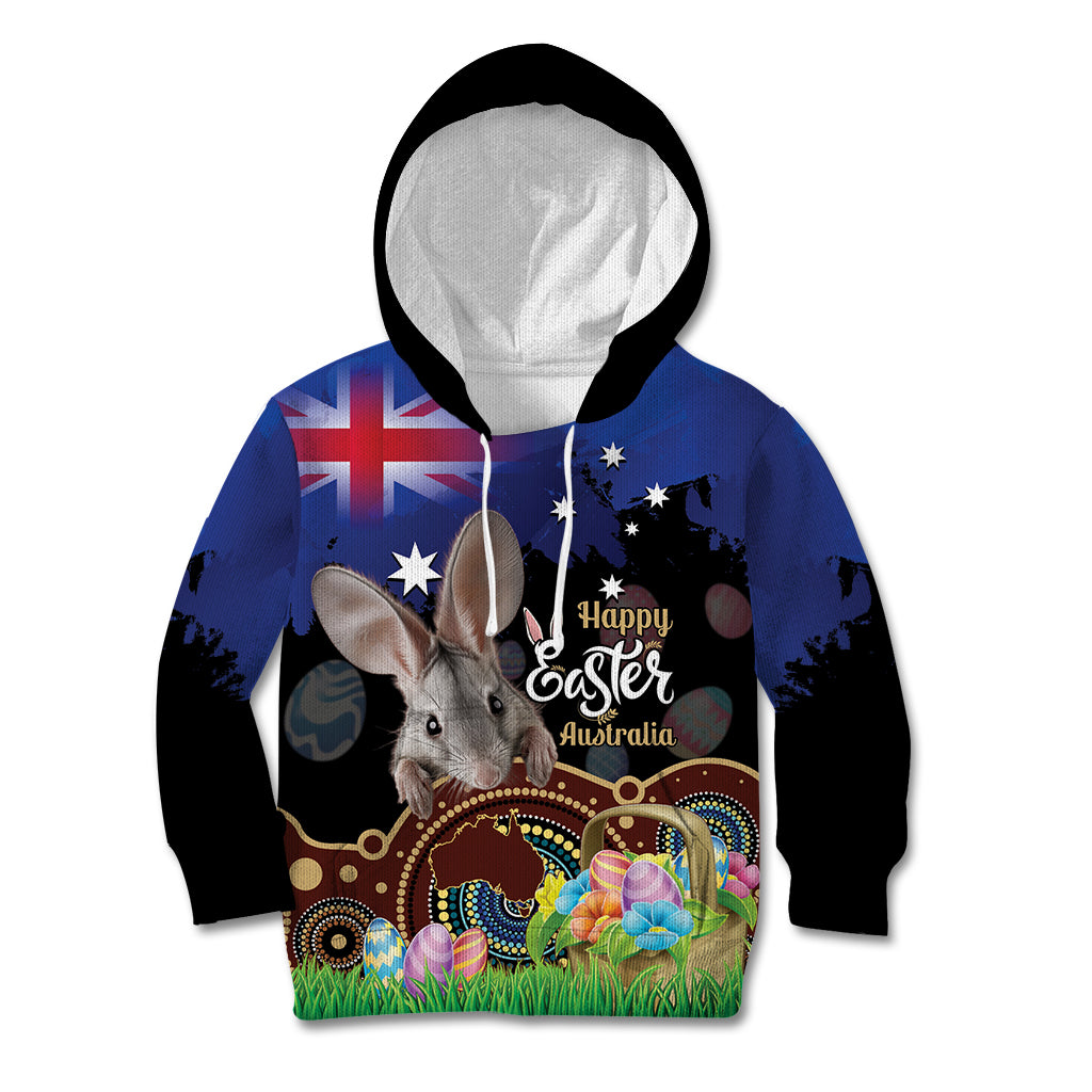 Personalised Australia Easter Day Kid Hoodie Aussie Bilby Aboriginal Art