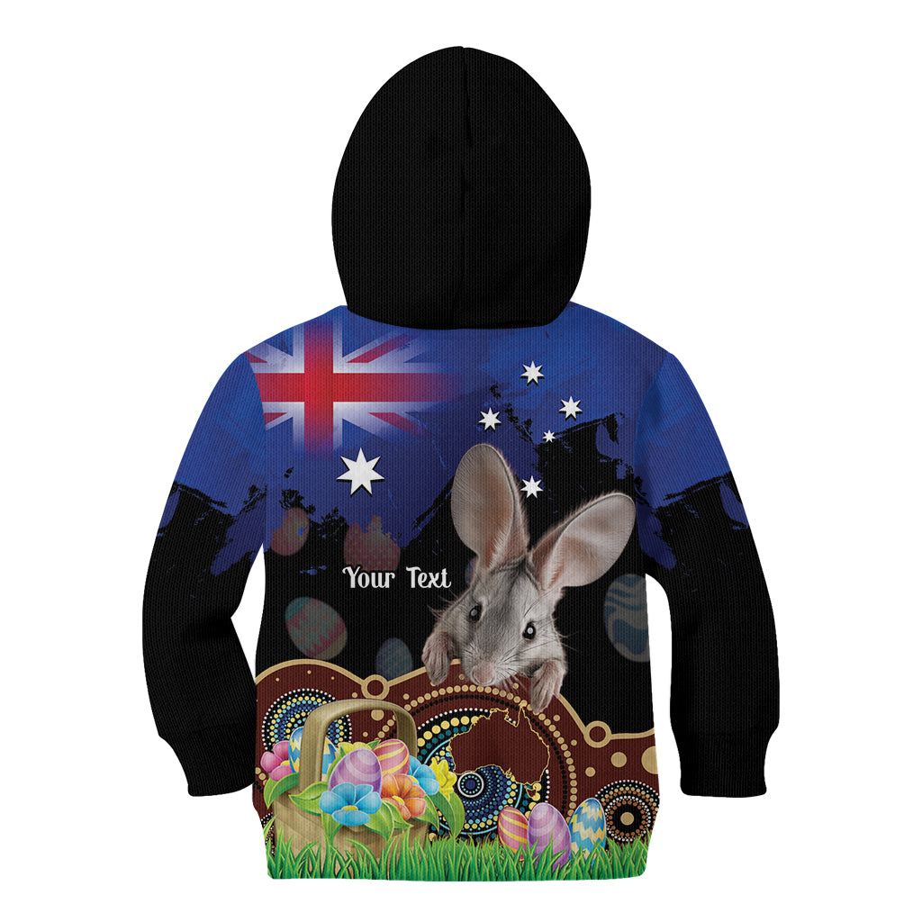 Personalised Australia Easter Day Kid Hoodie Aussie Bilby Aboriginal Art