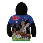 Personalised Australia Easter Day Kid Hoodie Aussie Bilby Aboriginal Art