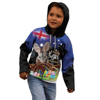 Personalised Australia Easter Day Kid Hoodie Aussie Bilby Aboriginal Art