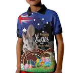 Personalised Australia Easter Day Kid Polo Shirt Aussie Bilby Aboriginal Art