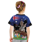 Personalised Australia Easter Day Kid T Shirt Aussie Bilby Aboriginal Art
