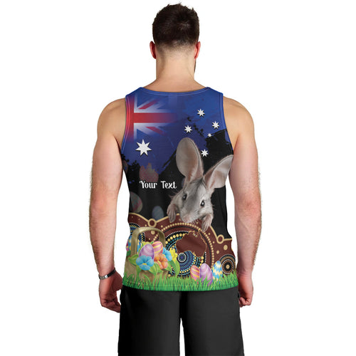 Personalised Australia Easter Day Men Tank Top Aussie Bilby Aboriginal Art