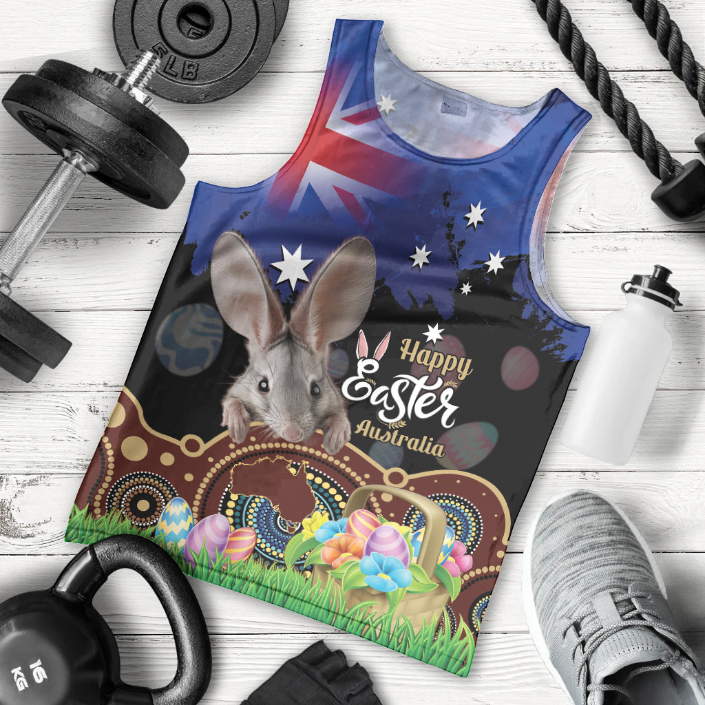Personalised Australia Easter Day Men Tank Top Aussie Bilby Aboriginal Art