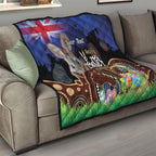 Personalised Australia Easter Day Quilt Aussie Bilby Aboriginal Art
