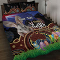 Personalised Australia Easter Day Quilt Bed Set Aussie Bilby Aboriginal Art