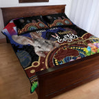 Personalised Australia Easter Day Quilt Bed Set Aussie Bilby Aboriginal Art