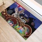 Personalised Australia Easter Day Rubber Doormat Aussie Bilby Aboriginal Art