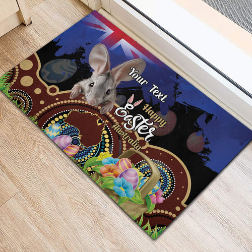 Personalised Australia Easter Day Rubber Doormat Aussie Bilby Aboriginal Art