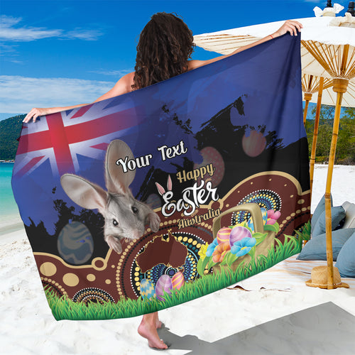 Personalised Australia Easter Day Sarong Aussie Bilby Aboriginal Art