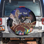 Personalised Australia Easter Day Spare Tire Cover Aussie Bilby Aboriginal Art