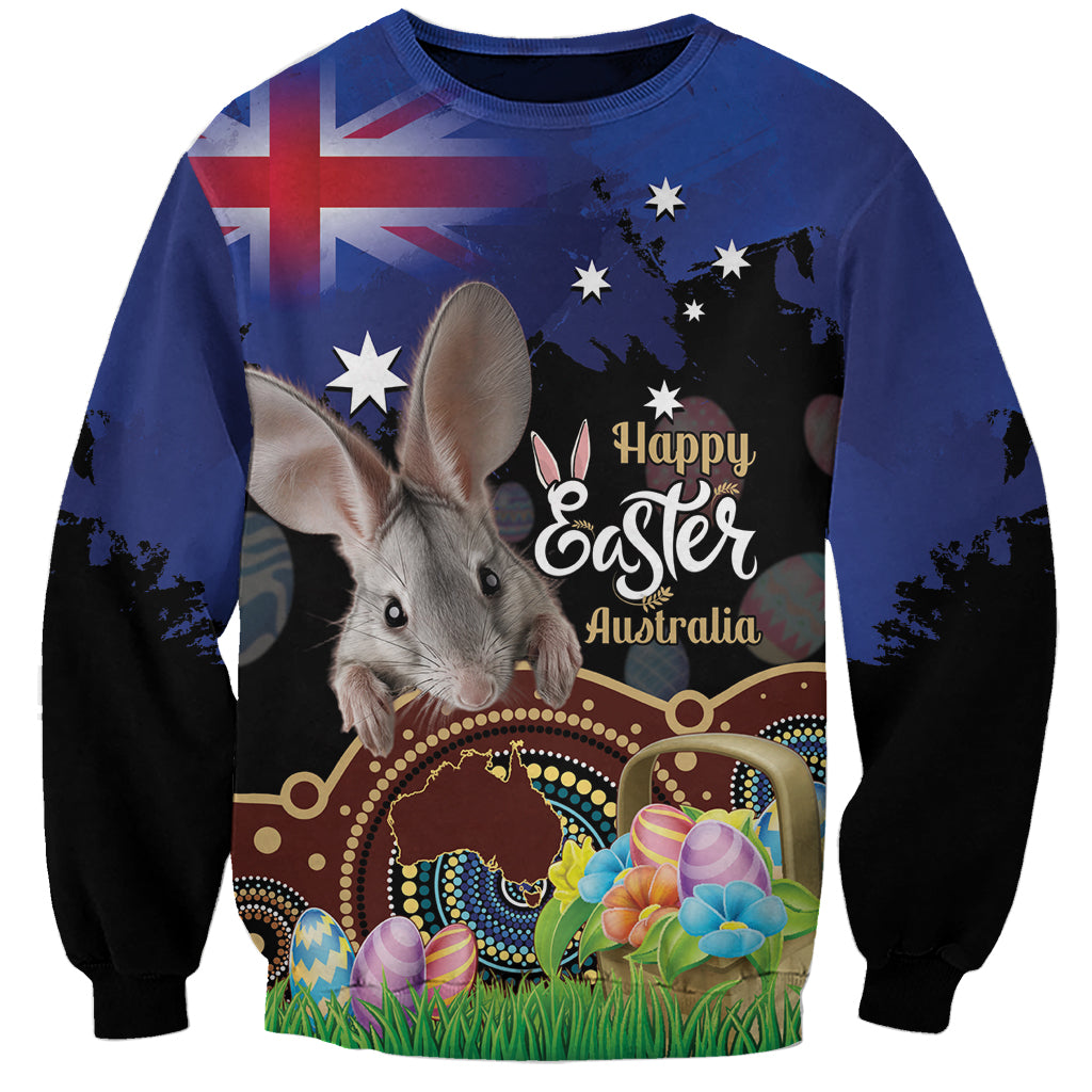 Personalised Australia Easter Day Sweatshirt Aussie Bilby Aboriginal Art