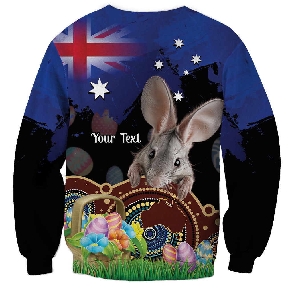 Personalised Australia Easter Day Sweatshirt Aussie Bilby Aboriginal Art