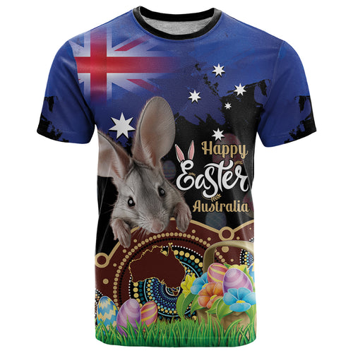 Personalised Australia Easter Day T Shirt Aussie Bilby Aboriginal Art