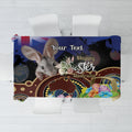 Personalised Australia Easter Day Tablecloth Aussie Bilby Aboriginal Art