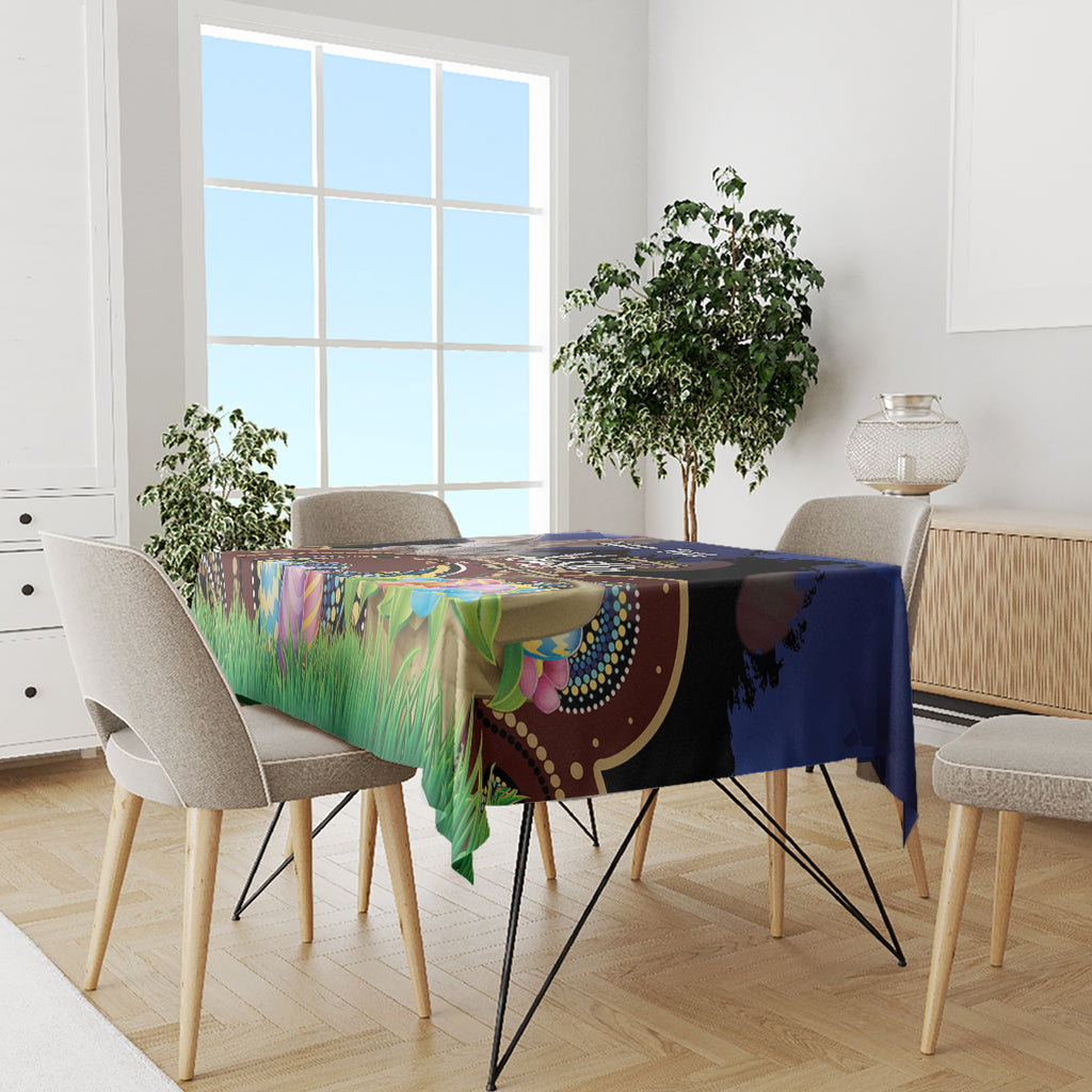 Personalised Australia Easter Day Tablecloth Aussie Bilby Aboriginal Art