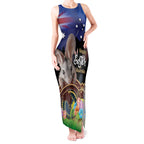 Personalised Australia Easter Day Tank Maxi Dress Aussie Bilby Aboriginal Art
