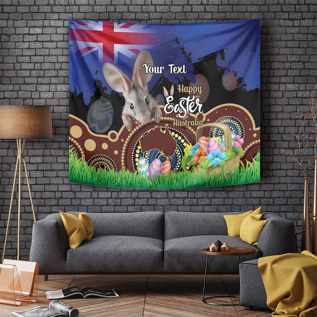Personalised Australia Easter Day Tapestry Aussie Bilby Aboriginal Art