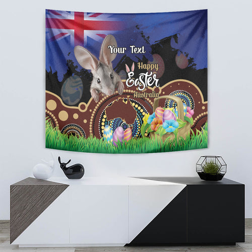 Personalised Australia Easter Day Tapestry Aussie Bilby Aboriginal Art